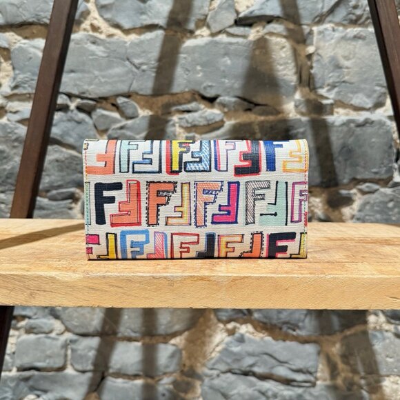 Fendi Spalmati Zucca FF Multicolour Long Wallet - Picture 4 of 16